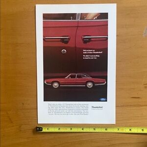 Vintage Ford Thunderbird Advertisement